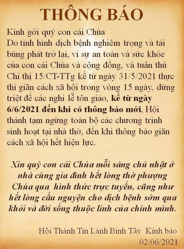 暫停教會聚會 越文